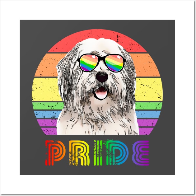 LGBTQ Old English Sheepdog Dog Rainbow Gay Pride Wall Art by TheBeardComic